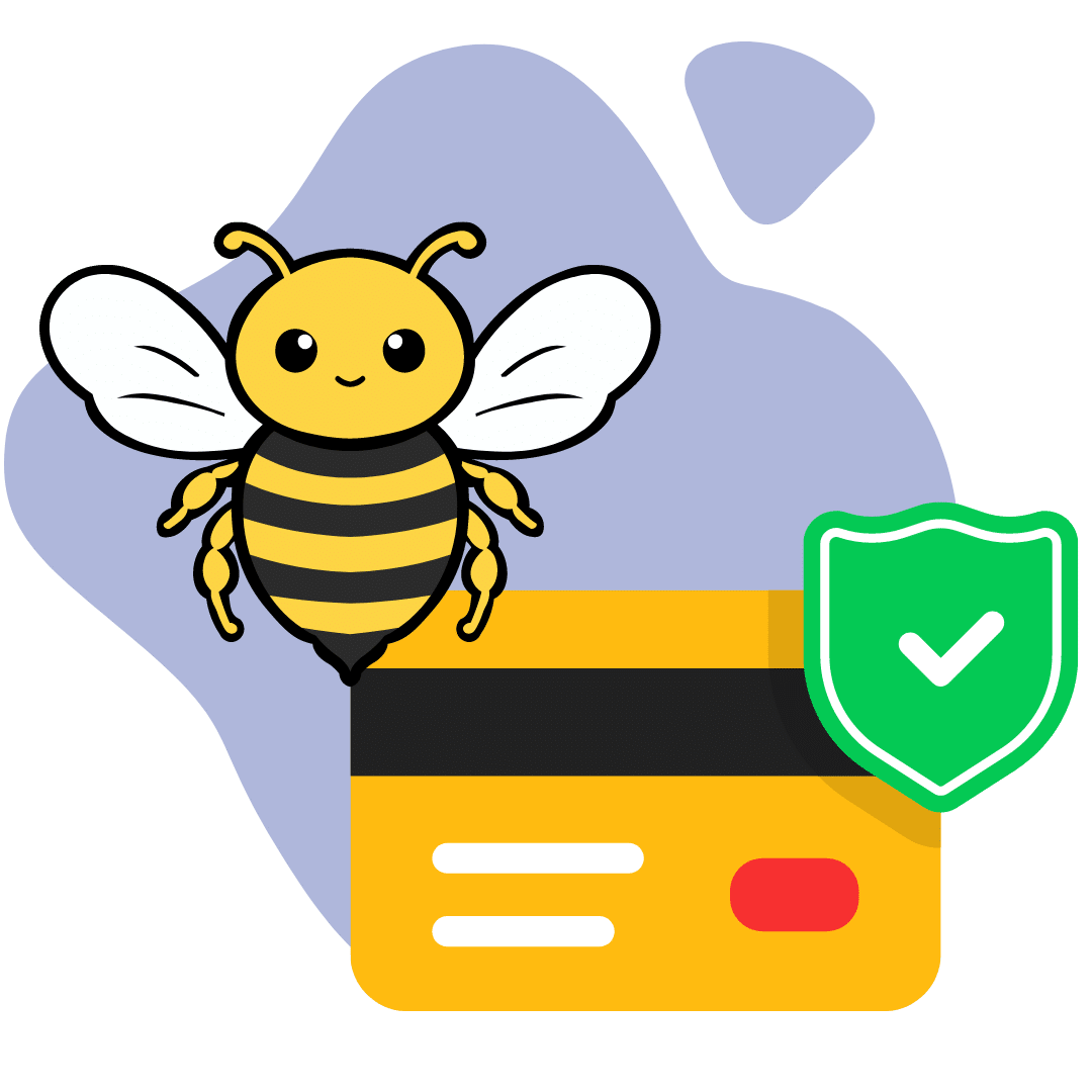 abeille qui garantie un paiement sécurisé